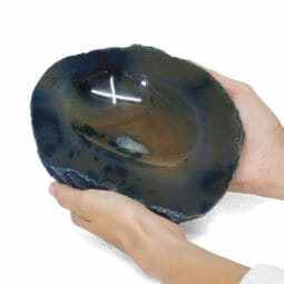 0.80kg Blue Agate Crystal Polished Bowl DR043 | Himalayan Salt Factory