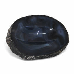 0.83kg Blue Agate Crystal Polished Bowl DR044 | Himalayan Salt Factory