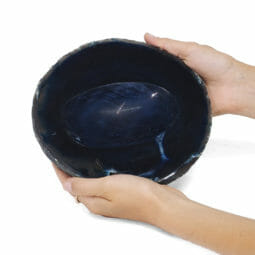 1.39kg Blue Agate Crystal Polished Bowl DR052 | Himalayan Salt Factory