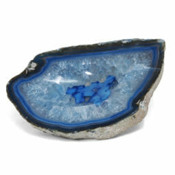0.89kg Blue Agate Crystal Polished Bowl DR057 | Himalayan Salt Factory