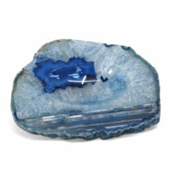 0.74kg Blue Agate Crystal Polished Bowl DR060 | Himalayan Salt Factory