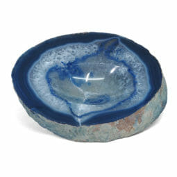 0.82kg Blue Agate Crystal Polished Bowl DR063 | Himalayan Salt Factory
