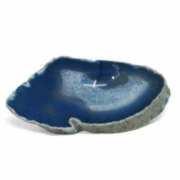 0.81kg Blue Agate Crystal Polished Bowl DR064 | Himalayan Salt Factory