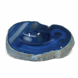 0.89kg Blue Agate Crystal Polished Bowl DR066 | Himalayan Salt Factory