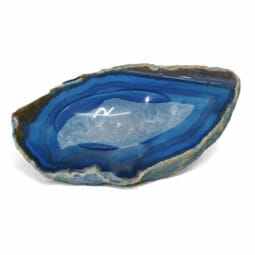 0.75kg Blue Agate Crystal Polished Bowl DR067 | Himalayan Salt Factory