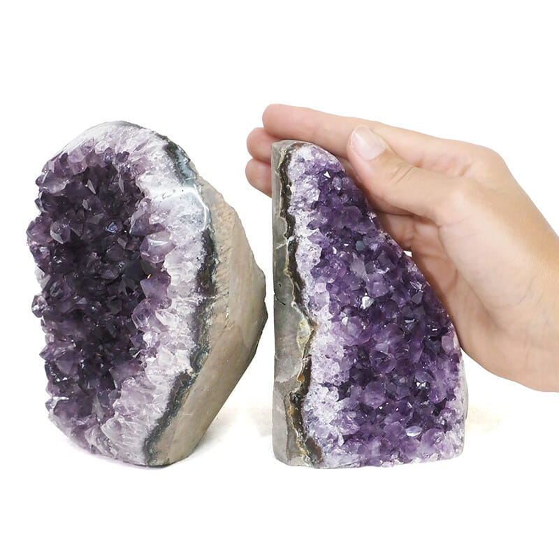 1.89kg Amethyst Polished Crystal Geode Specimen Set 2 Pieces DR081 4 1.89kg Amethyst Polished Crystal Geode Specimen Set 2 Pieces DR081 | Himalayan Salt Factory