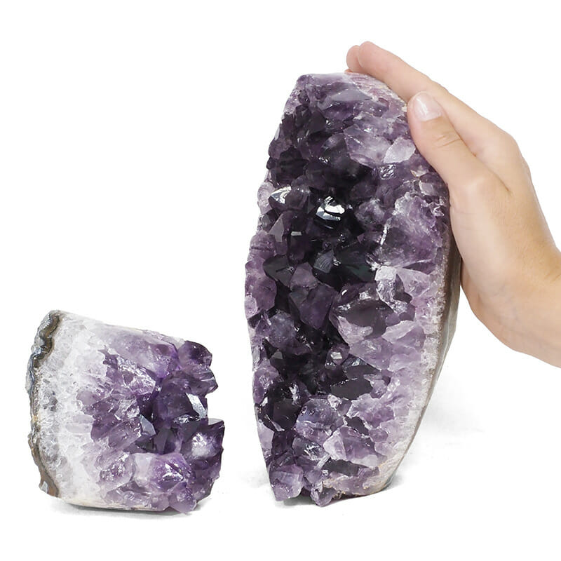 2.71kg Amethyst Polished Crystal Geode Specimen Set 2 Pieces DR082 4 2.71kg Amethyst Polished Crystal Geode Specimen Set 2 Pieces DR082 | Himalayan Salt Factory