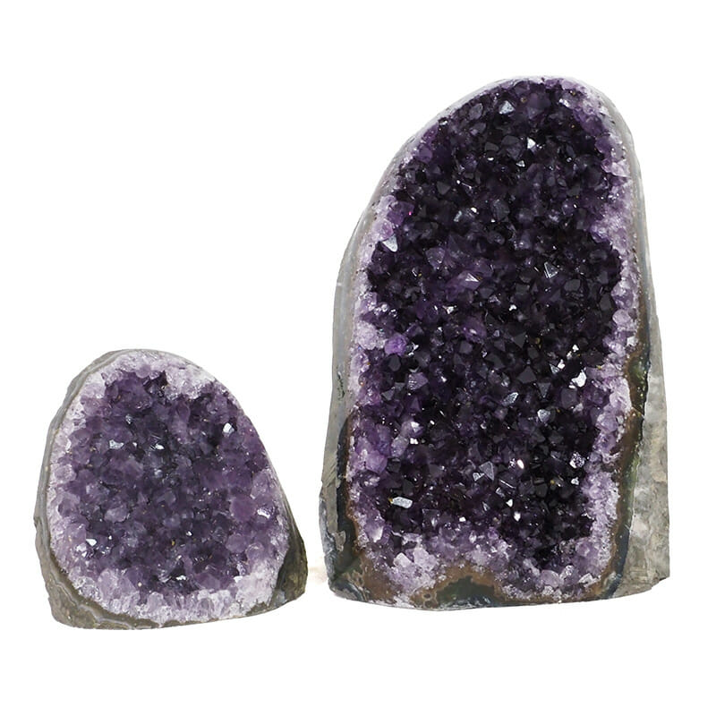 1.83kg Amethyst Polished Crystal Geode Specimen Set 2 Pieces DR083 3 1.83kg Amethyst Polished Crystal Geode Specimen Set 2 Pieces DR083 | Himalayan Salt Factory
