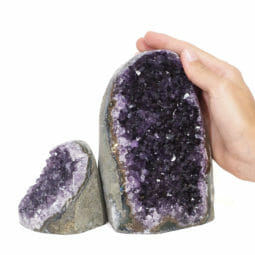 1.83kg Amethyst Polished Crystal Geode Specimen Set 2 Pieces DR083 5 1.83kg Amethyst Polished Crystal Geode Specimen Set 2 Pieces DR083 | Himalayan Salt Factory