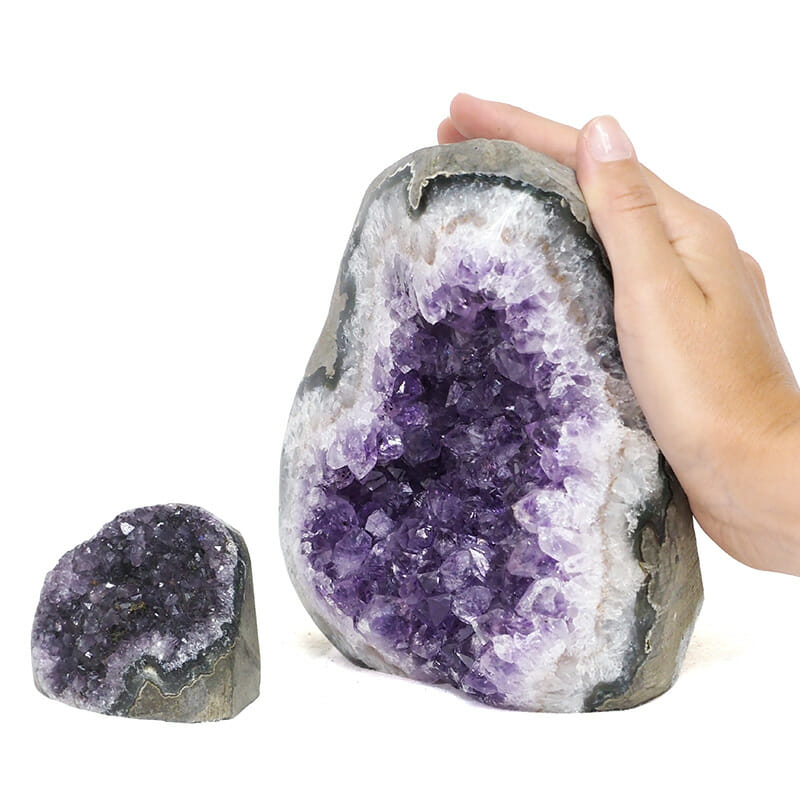 2.22kg Amethyst Polished Crystal Geode Specimen Set 2 Pieces DR084 4 2.22kg Amethyst Polished Crystal Geode Specimen Set 2 Pieces DR084
