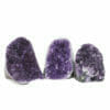 2.01kg Amethyst Polished Crystal Geode Specimen Set 3 Pieces DR091 | Himalayan Salt Factory