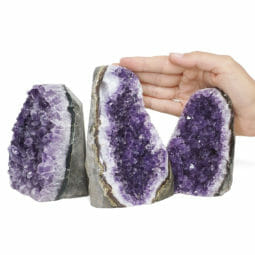 2.03kg Amethyst Polished Crystal Geode Specimen Set 3 Pieces DR093 5 2.03kg Amethyst Polished Crystal Geode Specimen Set 3 Pieces DR093 | Himalayan Salt Factory
