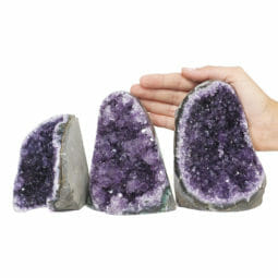 2.08kg Amethyst Polished Crystal Geode Specimen Set 3 Pieces DR097 5 2.08kg Amethyst Polished Crystal Geode Specimen Set 3 Pieces DR097 | Himalayan Salt Factory