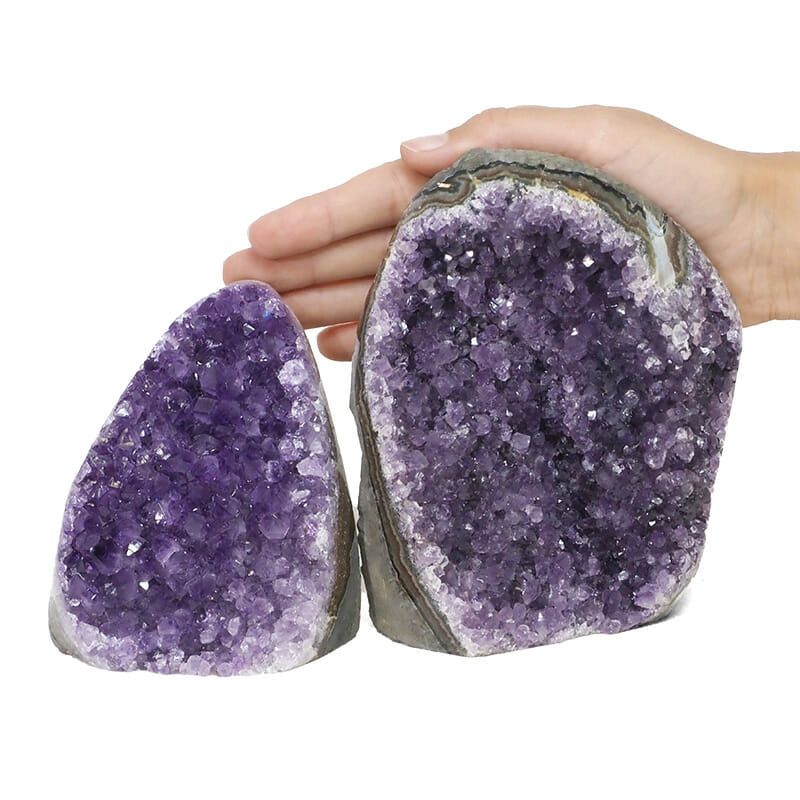 1.70kg Amethyst Polished Crystal Geode Specimen Set 2 Pieces DR098 4 1.70kg Amethyst Polished Crystal Geode Specimen Set 2 Pieces DR098 | Himalayan Salt Factory