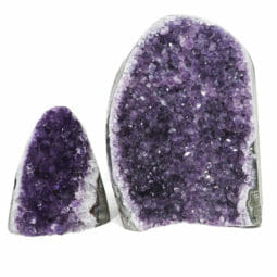 3.11kg Amethyst Polished Crystal Geode Specimen Set 2 Pieces DR099 | Himalayan Salt Factory