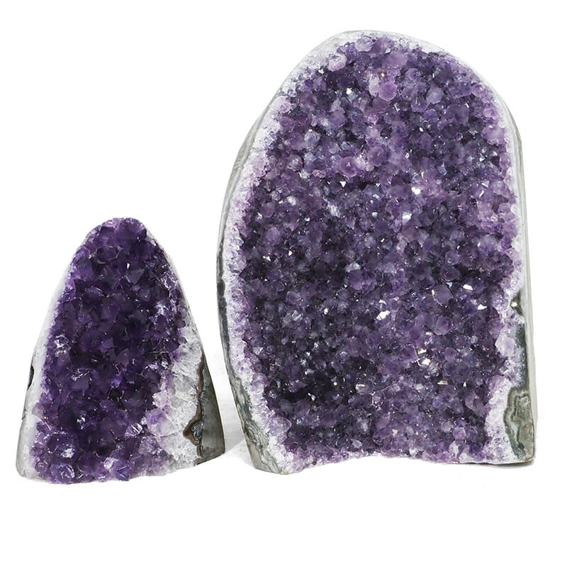 3.11kg Amethyst Polished Crystal Geode Specimen Set 2 Pieces DR099 3 3.11kg Amethyst Polished Crystal Geode Specimen Set 2 Pieces DR099 | Himalayan Salt Factory