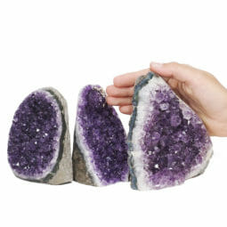 2.17kg Amethyst Polished Crystal Geode Specimen Set 3 Pieces DR111 5 2.17kg Amethyst Polished Crystal Geode Specimen Set 3 Pieces DR111 | Himalayan Salt Factory