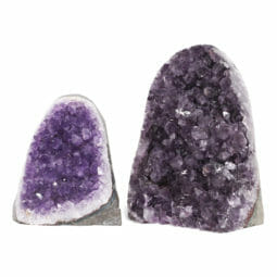2.76kg Amethyst Polished Crystal Geode Specimen Set 2 Pieces DR121 | Himalayan Salt Factory