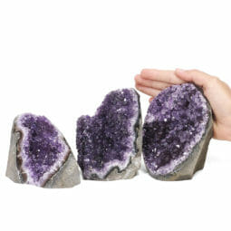 2.42kg Amethyst Polished Crystal Geode Specimen Set 3 Pieces DR124 5 2.42kg Amethyst Polished Crystal Geode Specimen Set 3 Pieces DR124 | Himalayan Salt Factory
