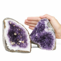 1.83kg Amethyst Polished Crystal Geode Specimen Set 2 Pieces DR129 5 1.83kg Amethyst Polished Crystal Geode Specimen Set 2 Pieces DR129 | Himalayan Salt Factory