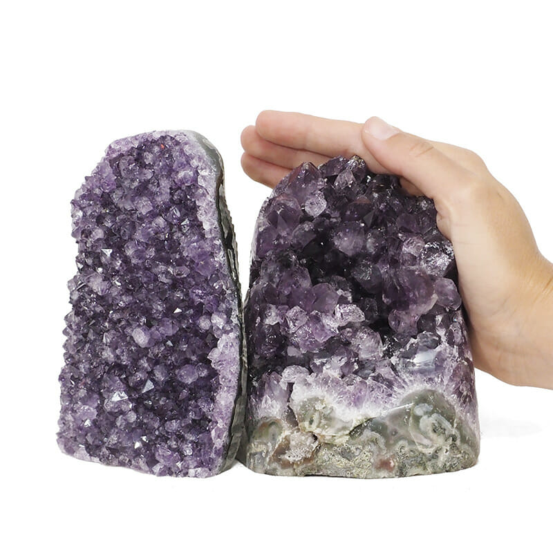 2.16kg Amethyst Polished Crystal Geode Specimen Set 2 Pieces DR139 4 2.16kg Amethyst Polished Crystal Geode Specimen Set 2 Pieces DR139 | Himalayan Salt Factory