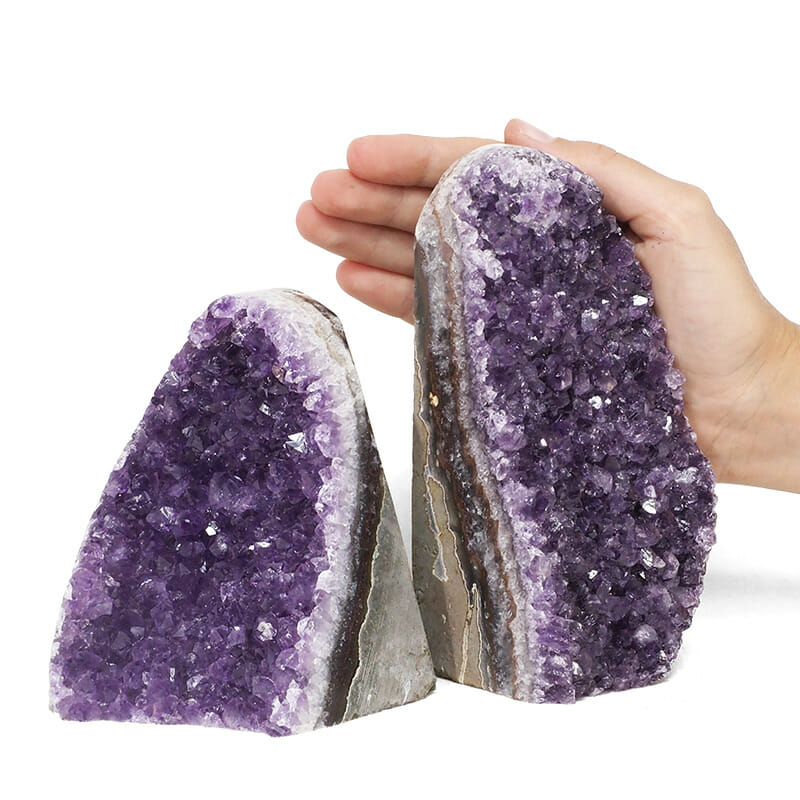 2.08kg Amethyst Polished Crystal Geode Specimen Set 2 Pieces DR140 4 2.08kg Amethyst Polished Crystal Geode Specimen Set 2 Pieces DR140 | Himalayan Salt Factory