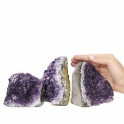 1.90kg Amethyst Polished Crystal Geode Specimen Set 3 Pieces DR141 5 1.90kg Amethyst Polished Crystal Geode Specimen Set 3 Pieces DR141 | Himalayan Salt Factory