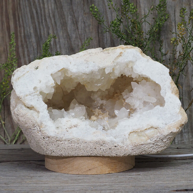 2.17kg Natural Calcite Geode Lamp with Large LED Light Base DB063 4 2.17kg Natural Calcite Geode Lamp with Large LED Light Base DB063 | Himalayan Salt Factory