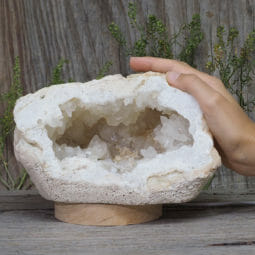 2.17kg Natural Calcite Geode Lamp with Large LED Light Base DB063 9 2.17kg Natural Calcite Geode Lamp with Large LED Light Base DB063 | Himalayan Salt Factory
