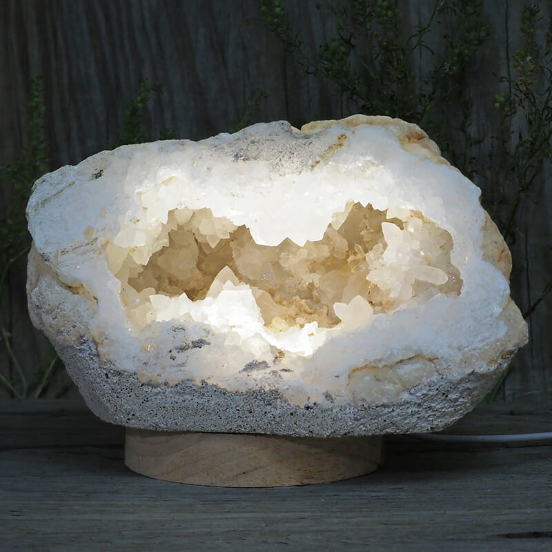 2.17kg Natural Calcite Geode Lamp with Large LED Light Base DB063 3 2.17kg Natural Calcite Geode Lamp with Large LED Light Base DB063 | Himalayan Salt Factory