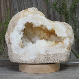 1.97kg Natural Calcite Geode Lamp with Large LED Light Base DB064 8 1.97kg Natural Calcite Geode Lamp with Large LED Light Base DB064 | Himalayan Salt Factory