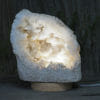 2.59kg Natural Calcite Geode Lamp with Large LED Light Base DB067 | Himalayan Salt Factory