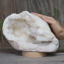 2.90kg Natural Calcite Geode Lamp with Large LED Light Base DB075 9 2.90kg Natural Calcite Geode Lamp with Large LED Light Base DB075 | Himalayan Salt Factory