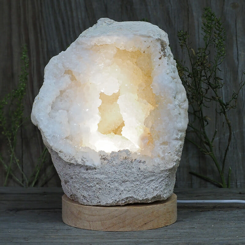 2.48kg Natural Calcite Geode Lamp with Large LED Light Base DB077 3 2.48kg Natural Calcite Geode Lamp with Large LED Light Base DB077 | Himalayan Salt Factory