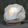 2.39kg Natural Calcite Geode Lamp with Large LED Light Base DB079 | Himalayan Salt Factory
