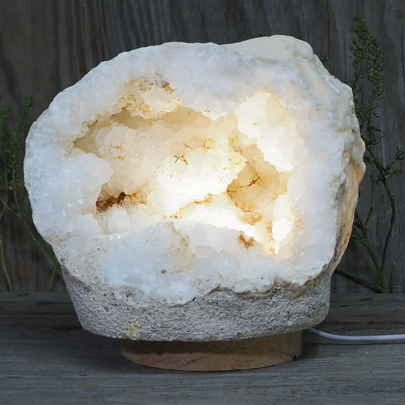3.89kg Natural Calcite Geode Lamp with Large LED Light Base DB080 3 3.89kg Natural Calcite Geode Lamp with Large LED Light Base DB080 | Himalayan Salt Factory