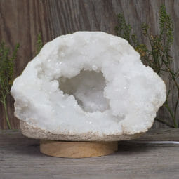 2.64kg Natural Calcite Geode Lamp with Large LED Light Base DB082 8 2.64kg Natural Calcite Geode Lamp with Large LED Light Base DB082 | Himalayan Salt Factory