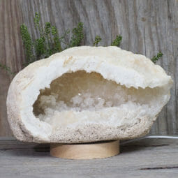 2.75kg Natural Calcite Geode Lamp with Large LED Light Base DR153 8 2.75kg Natural Calcite Geode Lamp with Large LED Light Base DR153 | Himalayan Salt Factory