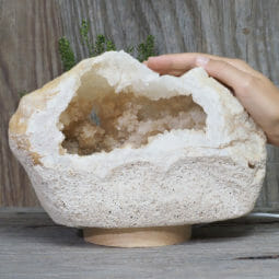 2.92kg Natural Calcite Geode Lamp with Large LED Light Base DR154 9 2.92kg Natural Calcite Geode Lamp with Large LED Light Base DR154 | Himalayan Salt Factory