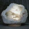 2.54kg Natural Calcite Geode Lamp with Large LED Light Base DR166 | Himalayan Salt Factory