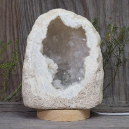 2.87kg Natural Calcite Geode Lamp with Large LED Light Base DB055 8 2.87kg Natural Calcite Geode Lamp with Large LED Light Base DB055 | Himalayan Salt Factory