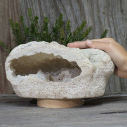 2.82kg Natural Calcite Geode Lamp with Large LED Light Base DR152 9 2.82kg Natural Calcite Geode Lamp with Large LED Light Base DR152 | Himalayan Salt Factory