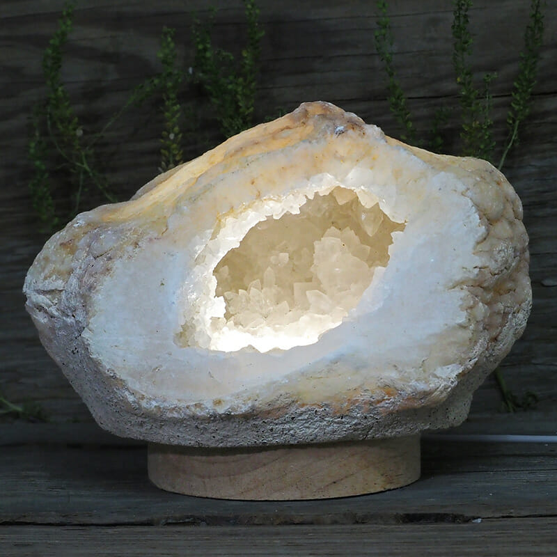 2.78kg Natural Calcite Geode Lamp with Large LED Light Base DS1956 3 2.78kg Natural Calcite Geode Lamp with Large LED Light Base DS1956 | Himalayan Salt Factory