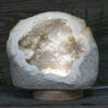 1.97kg Natural Calcite Geode Lamp with Large LED Light Base DS1957 | Himalayan Salt Factory