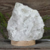 1.80kg Natural Clear Quartz Cluster Lamp on LED Large Base DR015 | Himalayan Salt Factory