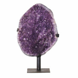 10.44kg Amethyst Druze Cluster on Metal Stand DK849 | Himalayan Salt Factory