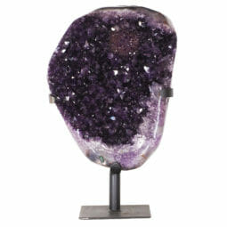 18.42kg Amethyst Druze Cluster on Metal Stand DK850 | Himalayan Salt Factory