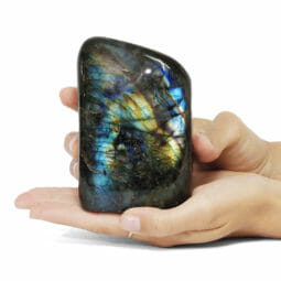0.82kg Natural Labradorite Polished Self Stand DB035 | Himalayan Salt Factory