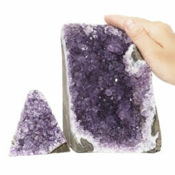 2.34kg Amethyst Crystal Geode Specimen Set 2 Pieces DR215 5 Amethyst Crystal Geode Specimen Set 2 Pieces DR215 | Himalayan Salt Factory