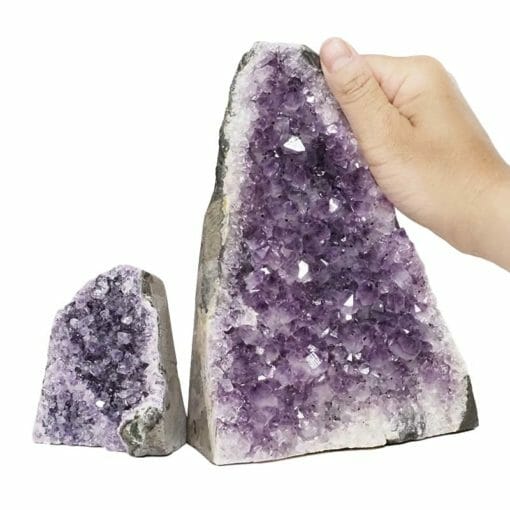 Amethyst Crystal Geode Specimen Set 2 Pieces DR219 | Himalayan Salt Factory